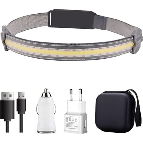 COB SMD2835 Led Headlamp Built-in Battery Rechargeable Headlight Head Waterproof Lamp White & Red Lighting for Camping Working