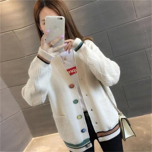 Young women sweater Autumn clothes Womens sweater coat NEW printing cotton Knit cardigan Long sleeve Stretch free shipping 1336