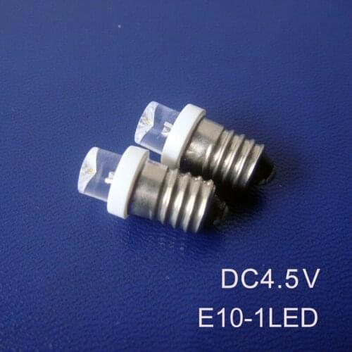 High quality DC4.5V 5V E10 led Indicator lights,E10 Bulb,E10 Led Signal Lamp Dashboard Warning Indicator free shipping 50pcs/lot