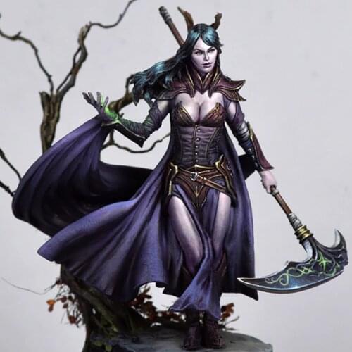 1/24 Scale 75MM Dark Elves Magical Game Movie Character Unpainted Resin Model Kit Figure Free Shipping