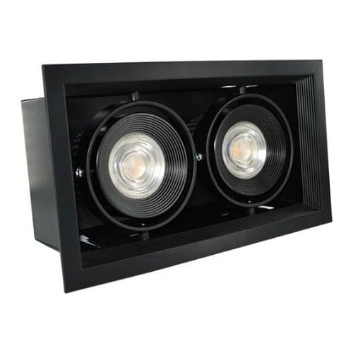 1pcs Energy saving black square AR70 High quality LED COB dimmable Downlights ac110v-220V 30w 20W LED Ceiling Lamp Spot Light