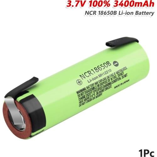 2019 POSTHUMAN 100% New Original 3400mAh 18650 Battery NCR 18650B High Drain 20A With Tabs For LED Flashlight