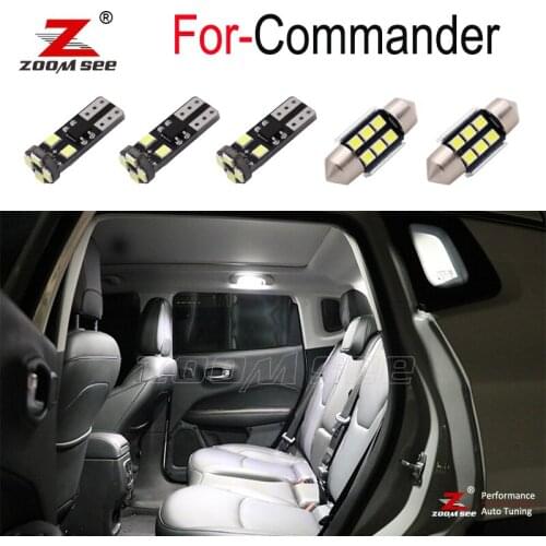 14pc LED mirror bulb + LED interior dome map lights + LED plate lamp kit for Jeep for commander 2006 2007 2008 2009 2010