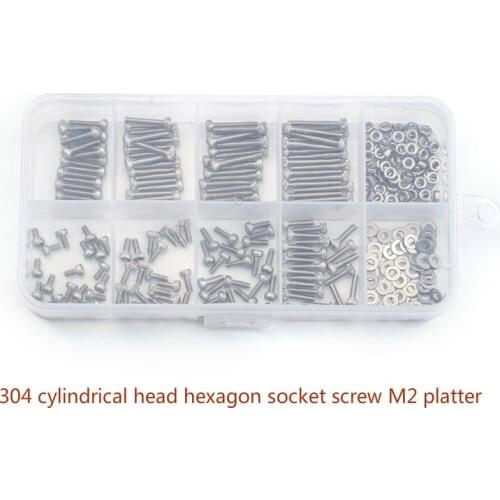 304Stainless Steel Cylindrical Head Hexagon Socket Screws And Nut Box M2