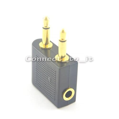 5pcs/lot Airline Airplane Earphone Headphone Headset Jack Audio Adapter 3.5mm