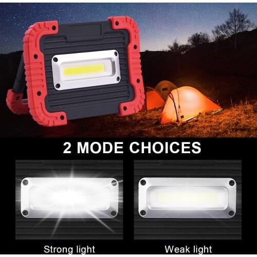 Anjoet cob Led Portable Spotlight Led Work Light Rechargeable 18650 Battery Outdoor Lampe For Hunting Camping Latern Flashlight