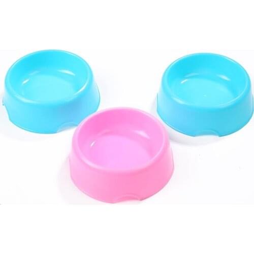Safe Cute Multifunctional Small Candy Color Plastic Dog Bowl Feeding Water Food Puppy Feeder Cat Dog Bowl Pet Feeding Supplies