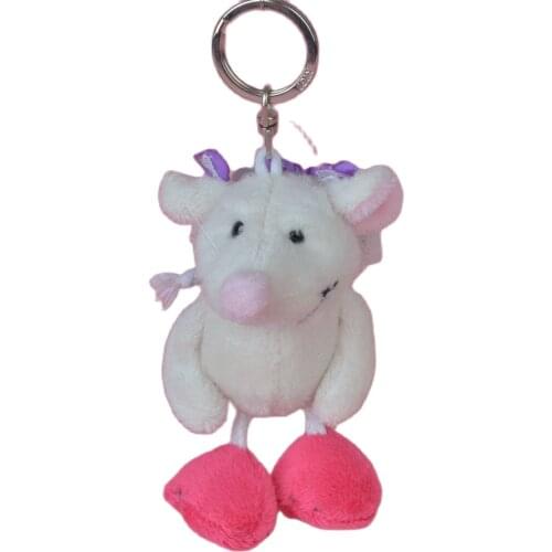 10cm Bride Mouse Animals Pendant Keychain Backpack Bag Soft Decoration Kids Plush Toy Gift Keyring
