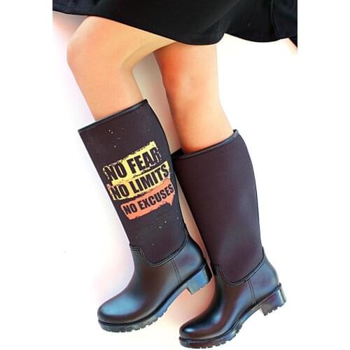 Ç19115Siyah Pink Potin Black Women Boots Ç19115