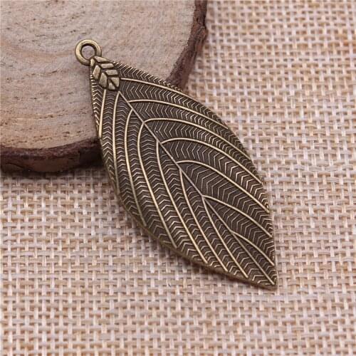 Charms for Jewelry Making Findings Handmade DIY Craft 2pcs Antique Bronze Color 20x22mm Leaves Charms Pendant