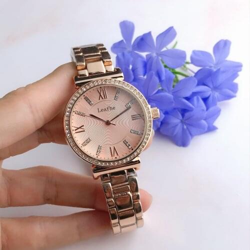 Fashion Diamond Ladies Watch Stainless Steel Material Butterfly Clasp Dial Diameter 36mm Quartz Watches Reloj Mujer Montre Femme