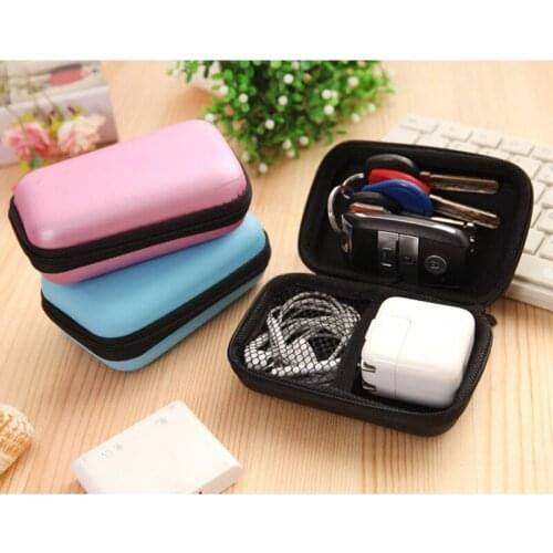 Headphone Case Container Cable Earbuds Data Wire Phone Charger Case Earphone Storage Box Package Tool Bag Storage Organization