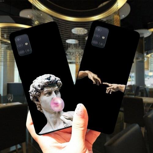 Statue Abstract Art Luxury Soft Silicone Case Cover For Samsung A51 A71 A01 A10 A11 A21S A30 A31 A40 A41 A50 A60 A70 A30S A50S