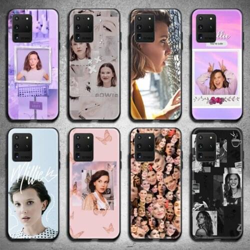 Stranger Things Millie Bobby Phone Case for Samsung S20 plus Ultra S6 S7 edge S8 S9 plus S10 5G lite 2020