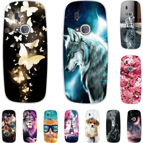 Print TPU Cover For Nokia 3310 (2017) Back Phone Case For Nokia 3310 2017 Soft Painted Pattern Silicone Cases Flower Shells Bags