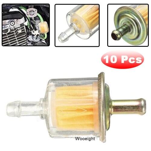 Wooeight 10Pcs 8mm/0.3" Petrol Fuel Line Filter Fit for Car Boat Motorcycle Tractor Dirt Bike ATV Accessories