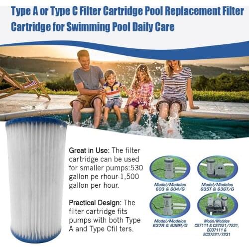Swimming Pool Filter Element Type A Or Type C Filter Cartridge Pool Replacement Filter Cartridge For Swimming Pool Daily Care