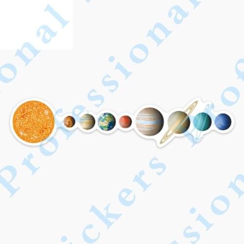 STICKY Planets Space Astronomy Waterproof PVC Anime Car Sticker Decal Decor Motorcycle Off-road Laptop Trunk Guitar