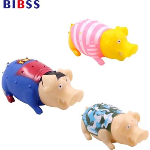Cute Pet Dog toy Pig Shape Squeak Toys for puppy Dogs Cats Funny Playing Screaming Toys Dog Sound Chewing Toy Dropshipping