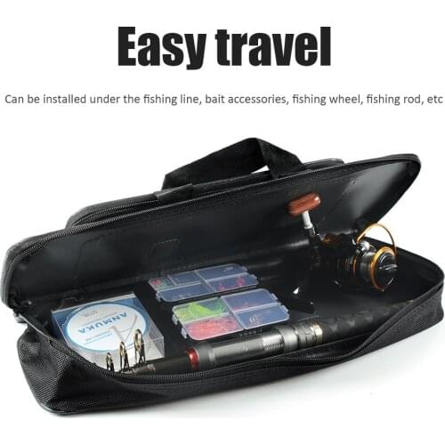 Oxford Cloth Mini Fishing Bag Tear-Resistant Portable Multifunctional Fishing Rod Carrier Pouch Tools Storage Case