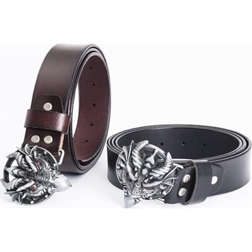 Mens belt smooth buckle real cowhide casual fashion personality belt ebay hot sale gothic decorative belt