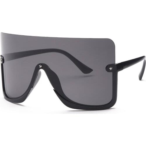 2021 New Big Face Mask Sunglasses Windshield Multicolor Sunglasses Men and Women European and American Cross-border Sunglasses