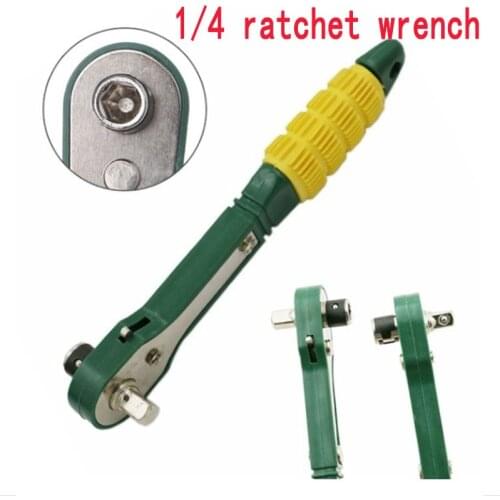 Screwdriver 1/4 Home Hexagon Carbon Tools Ratchet Mini Pole 6.35mm Green Socket Improvement Steel Inner Head Wrench