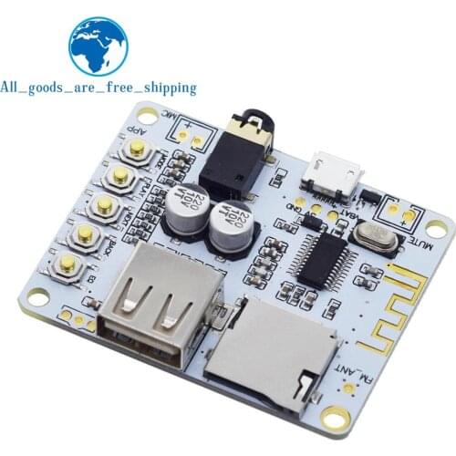 TZT Bluetooth Audio Receiver board with USB TF card Slot decoding playback output A7-004 5V 2.1 Wireless Stereo Music Module