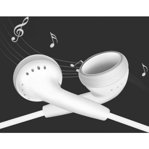 3.5mm In-Ear Flat Wired Earphone With Built-in Microphone Stereo Colorful Portable Line Control Sports Earphones For Smartphone