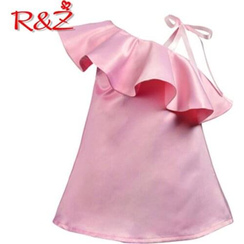 R&Z childrens dress 2019 ins summer new European and American girls suspender dress fashion pink lace princess dress