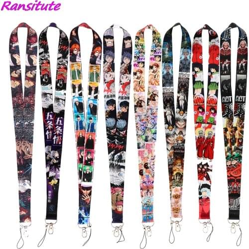 Ransitute R1870 Anime Series Cool Cartoon Key Chain Lanyard Gifts For Child Students Friends Phone USB Badge Holder Necklace