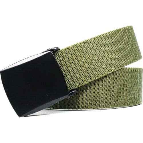 Flying Art Mens Military Nylon Adjustable Belt Mens Outdoor Travel Tactical Belt Metal Buckle Pants Customizable Length