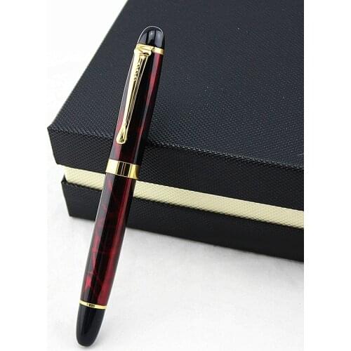 High Quality Fountain Pen Luxury Metal Clip Pens Writing Stationery Office School Supplies Flannel bag Metal box ink select