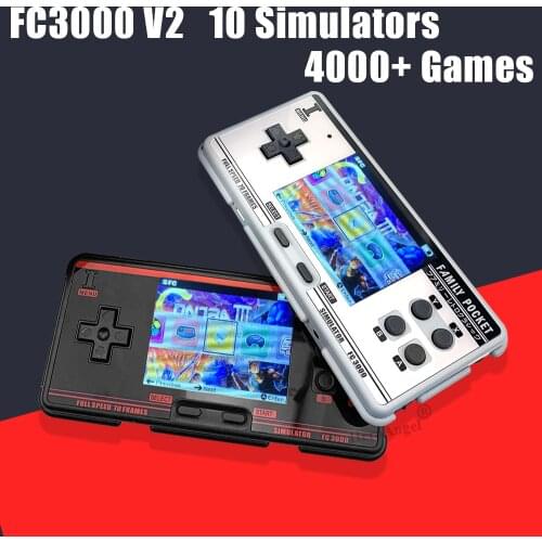 FC3000 V2 Family Pocket Handheld Game Player 3Inch Screen Support 10 Emulator Built in 4000+ Classic Games Handheld Game Console