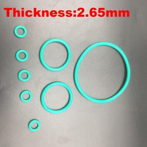 15pcs 22x2.65 22*2.65 23.6x2.65 23.6*2.65 25x2.65 25*2.65 ID*THK Green Fluoro FKM Fluorine Rubber O Ring Washer Seal Gasket