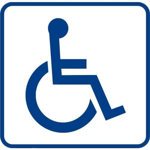 Hot Sell Creative Parking Sign Disabled Handicap Car Sticker Motorcycle Decals Vinyl Anti-UV PVC 12cm X 12cm
