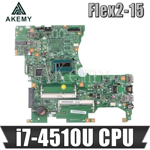 High quality For Lenovo Flex2-15 Laptop Motherboard With i7-4510u CPU With Heatsink Fan 5b20g36374 MB 100% Tested Fast Ship