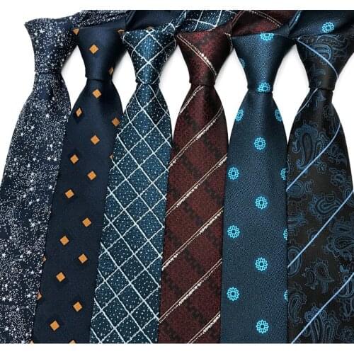High Quality Fashion 8 CM Tie For Men Party Wedding Business Dress Suit Necktie With Gift Box