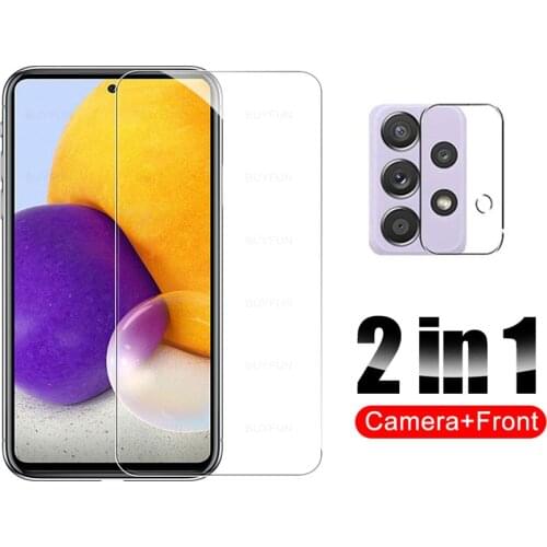 2in1 Tempered Glass For Sansung A72 Protective For Samsung Galaxy A 72 a72 2021 5G/4G 6.7'' Camera Lens Screen Protector Film