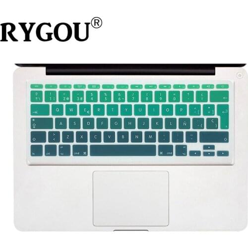 Spanish & English ISO European Layout Protective Keyboard Cover Skin Compatible for MacBook Air 11 Inch (Models: A1370 & A1465)