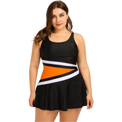 Pus Size 5XL Swimsuit Women Splice Print Push Up Tankini Set Two Piece Swimwear Large Size Beahcwear stroje kapielowe damskie