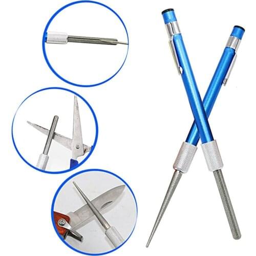 2pcs/lot Portable Professional Stainless Steel Pen for Fish Hook Sharpener Multiurpose Sharpener Fishing for Fishing Lovers