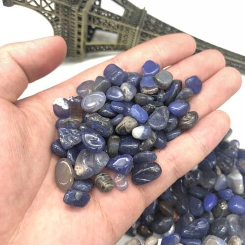 200G Natural carnelian Blue Agate Gravel Crystal Jardin Home Decor Lrregularly Aquarium Healing Energy Wholesale