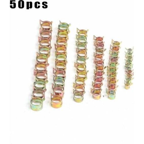 Water Line Spring clip 50Pcs 65Mn Spring Steel Air Tube Clamps Durable Practical