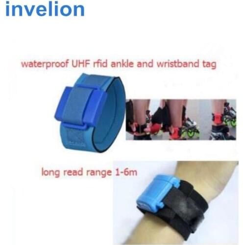 500pcs/lot reusable rfid wristband 865-868mhz with timing chip strap for sports race timing system read 1-6m