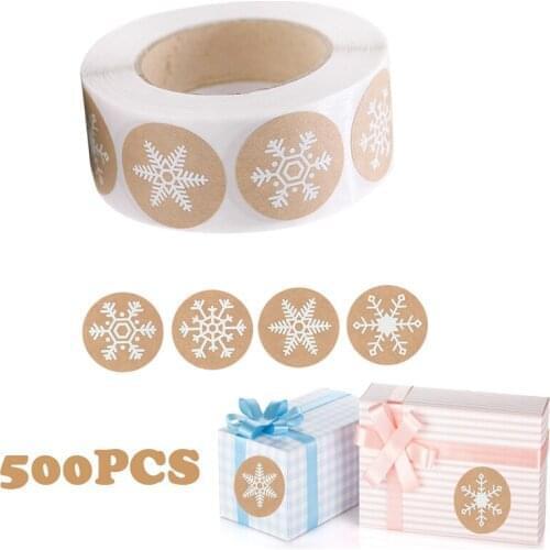 500Pcs Merry Christmas Stickers Christmas Tree Elk Candy Bag Sealing Sticker Christmas Gifts Box Label New Year Xmas Ornaments