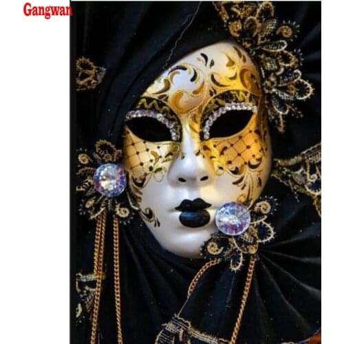 5D DIY Diamond Painting Woman Fairy Mask image Diamond Embroidery Full Square round stone home Decoration Rhinestone mosaic icon