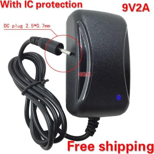 DC9V2A tablet PC charge adapter dc plug 2.5*0.7mm AC/DC 9v 2a power adapter for ipad US/EU