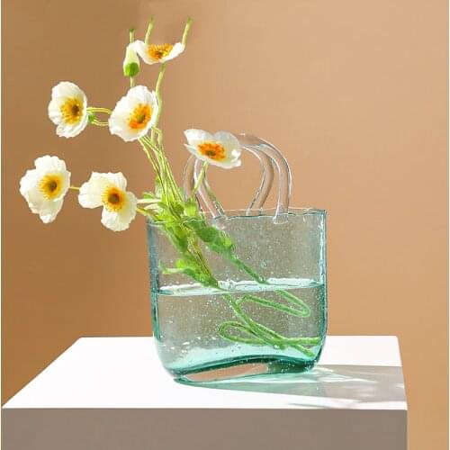 Fish Tank Flower Vase for Office Decor Table Nordic Glass Table Vase Hydroponics Plants Vases Home Modern Glass Candle Holder