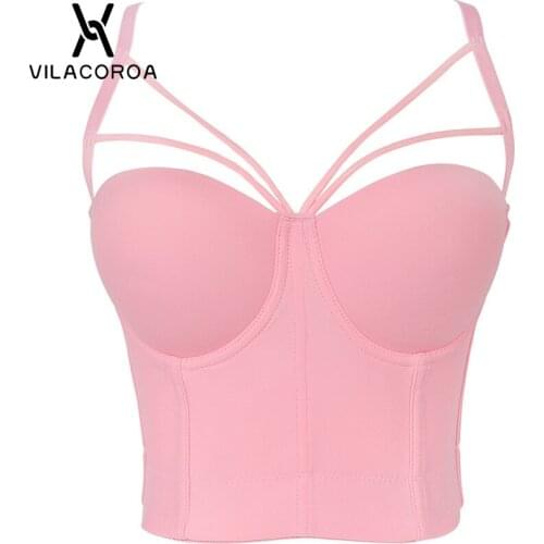Basic Women Corset Tops Hollow Sexy Sling Camisoles Backless Slim Crop Top Female Clothing Pink Camis Spaghetti Street Tank Top